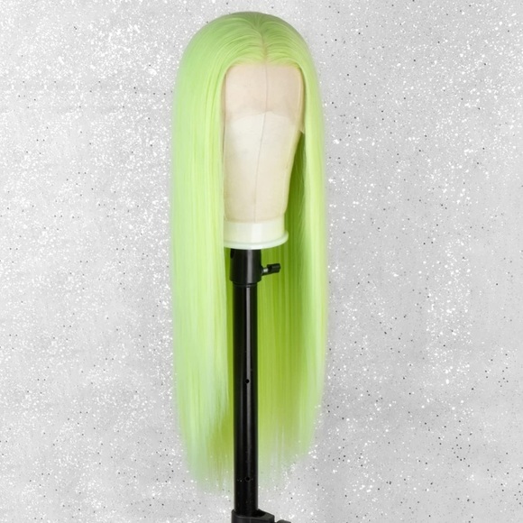 ♥️ 22” LIGHT GREEN STRAIGHT LACE FRONT WIG? *NWT main image 4